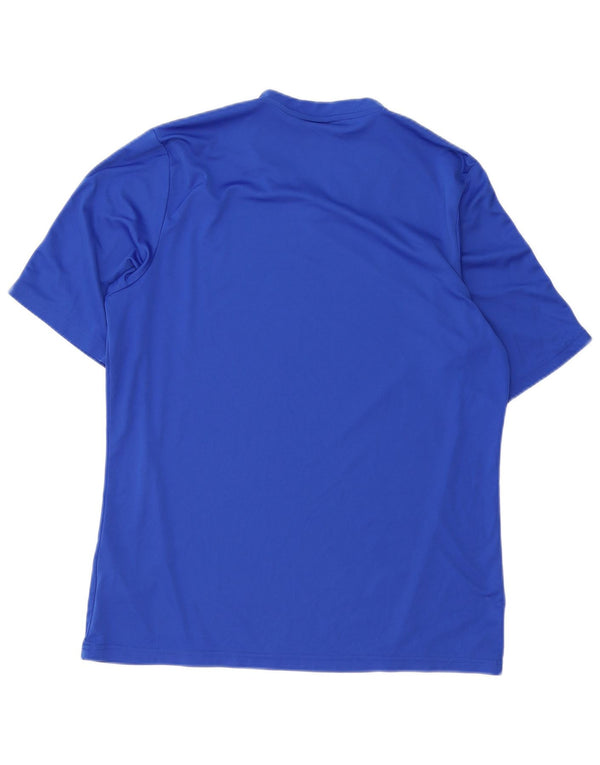 T-shirt ADIDAS da uomo Climalite Top grande blu in poliestere