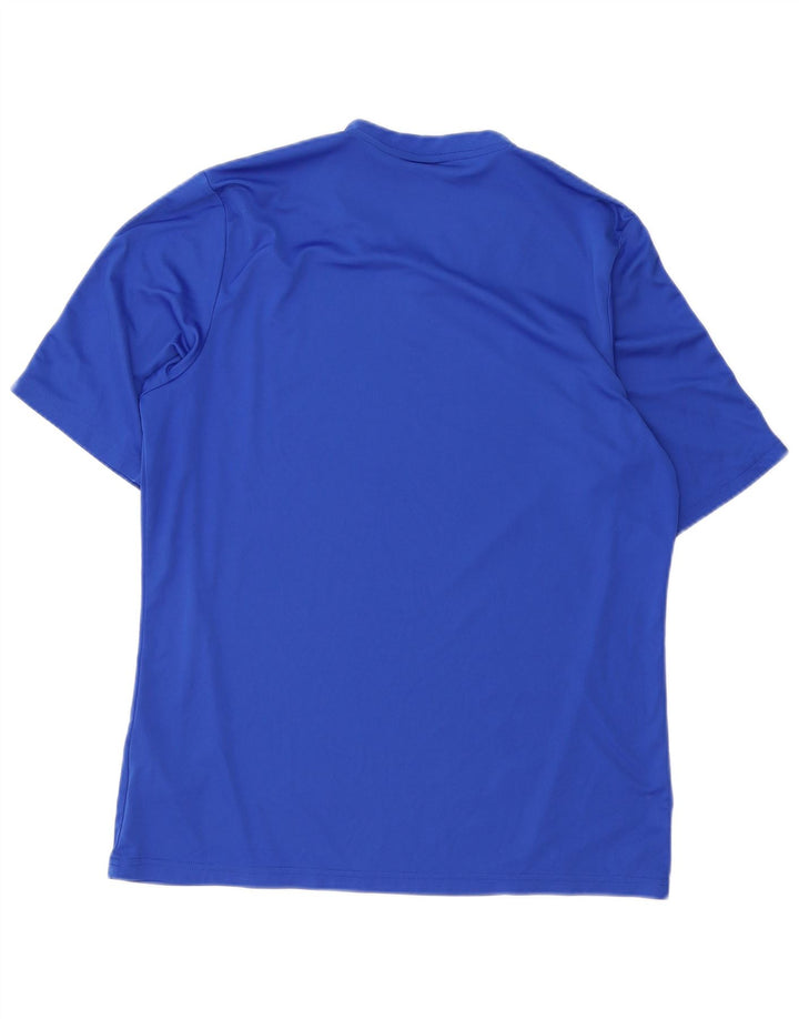 T-shirt ADIDAS da uomo Climalite Top grande blu in poliestere
