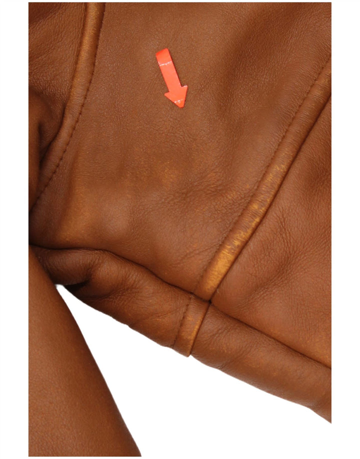 Giacca in shearling vintage da donna IT 50 Shearling marrone grande