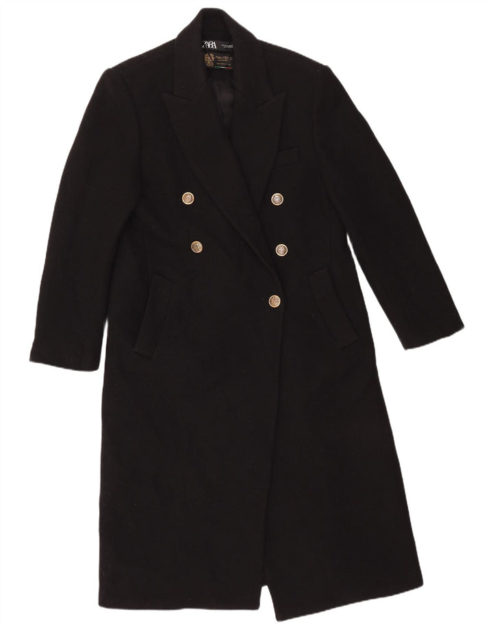 Cappotto doppiopetto Manteco da donna ZARA UK 14 medio in lana nera
