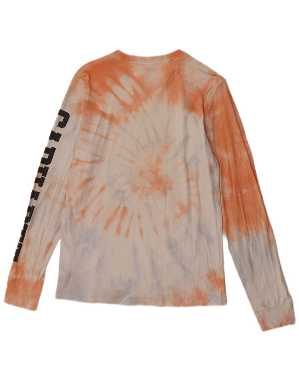 Carhartt Top grafico da uomo a maniche lunghe piccolo in cotone tie-dye multicolore