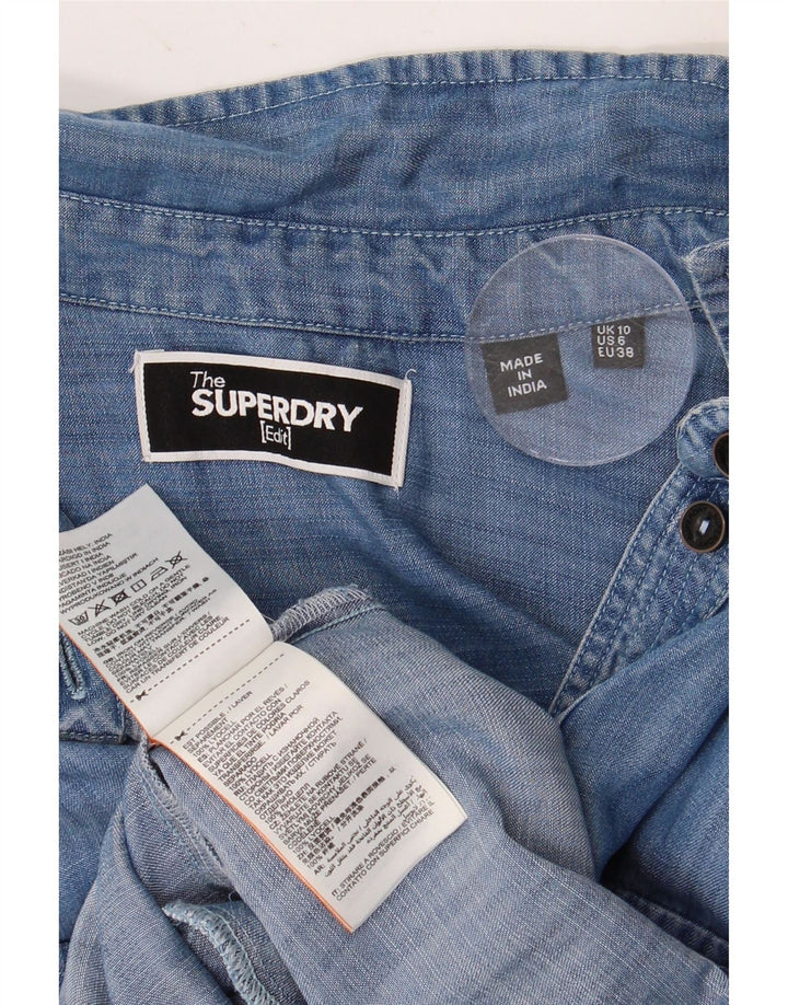 Abito in denim da donna SUPERDRY UK 10 piccolo Lyocell blu