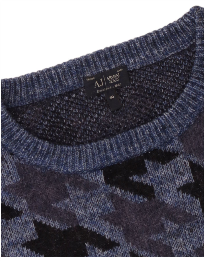 Maglione maglione con scollo a barca da donna Armani Jeans EU 40 blu navy medio