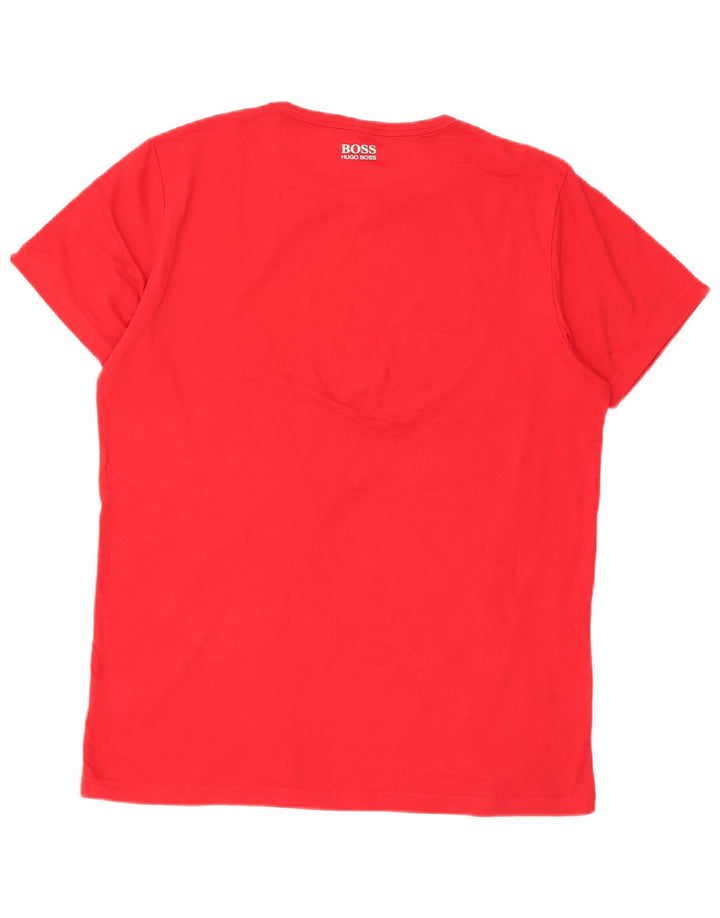 T-shirt grafica da uomo Hugo Boss Top grande in cotone rosso
