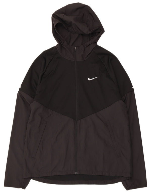 Giacca da tuta da uomo NIKE Therma-Fit con cappuccio, color block medio nero