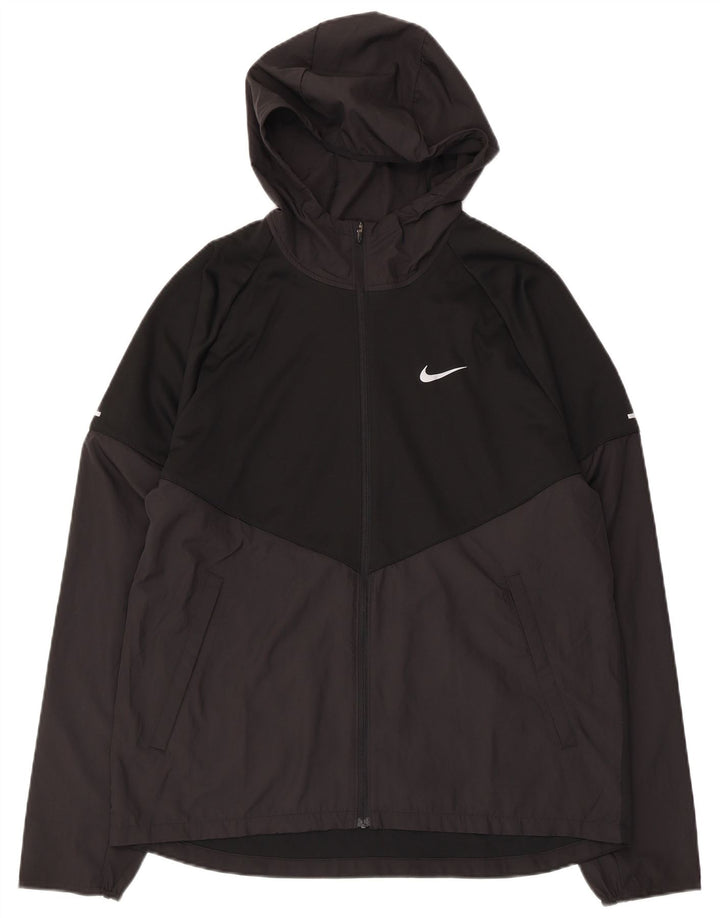 Giacca da tuta da uomo NIKE Therma-Fit con cappuccio, color block medio nero