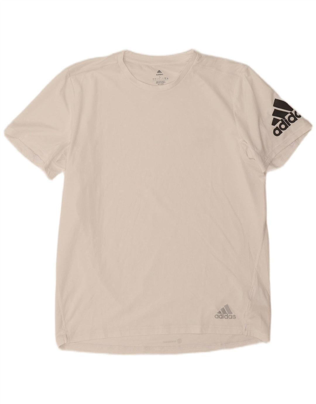 T-shirt grafica Adidas Aeroready da uomo, grande, in poliestere bianco