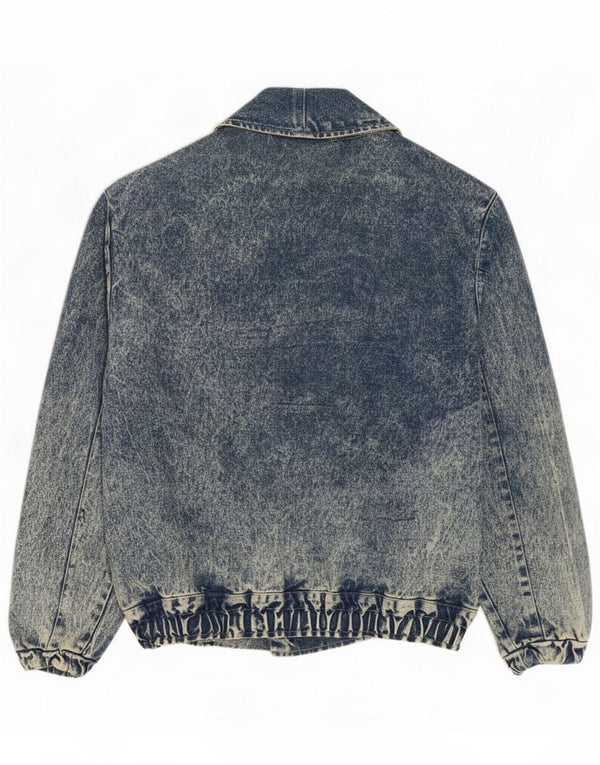 Giacca vintage da uomo in denim lavaggio acido UK 42 XL Blu