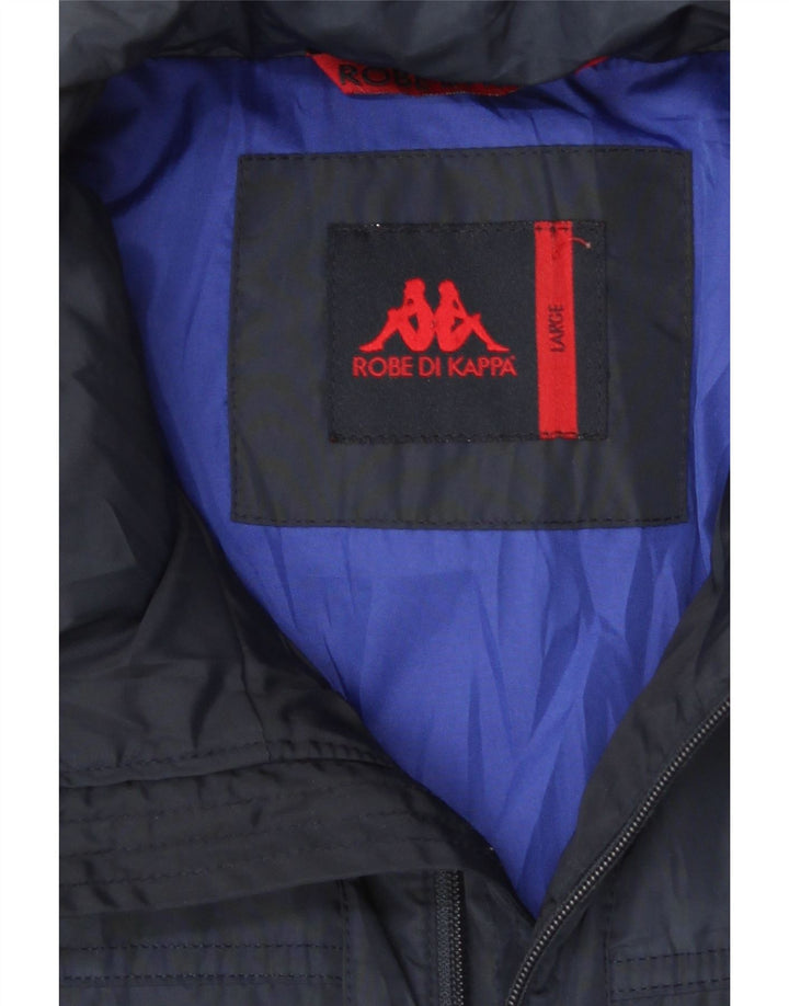 Giacca imbottita da uomo Kappa UK 40 Large blu navy in poliestere