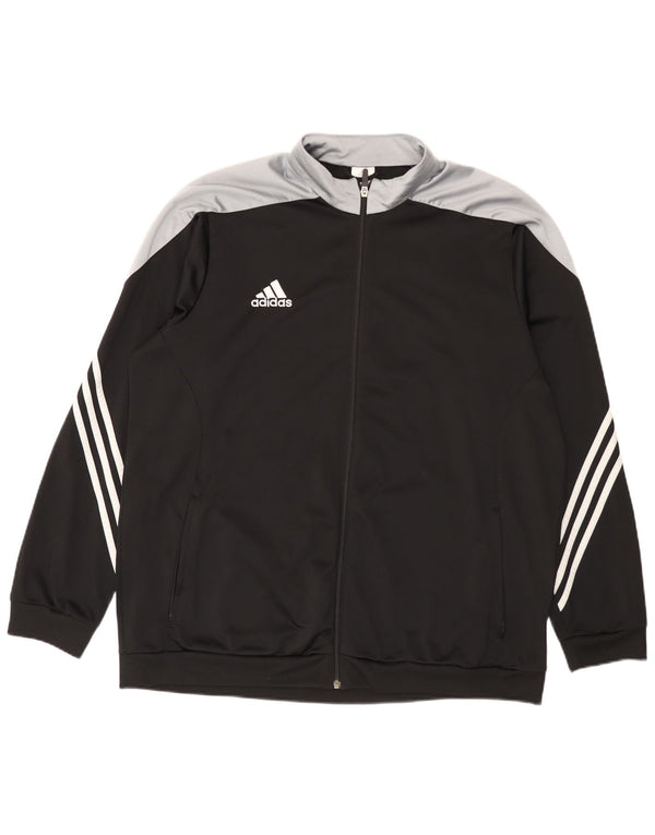Giacca da tuta da uomo Adidas 2XL poliestere color block nero