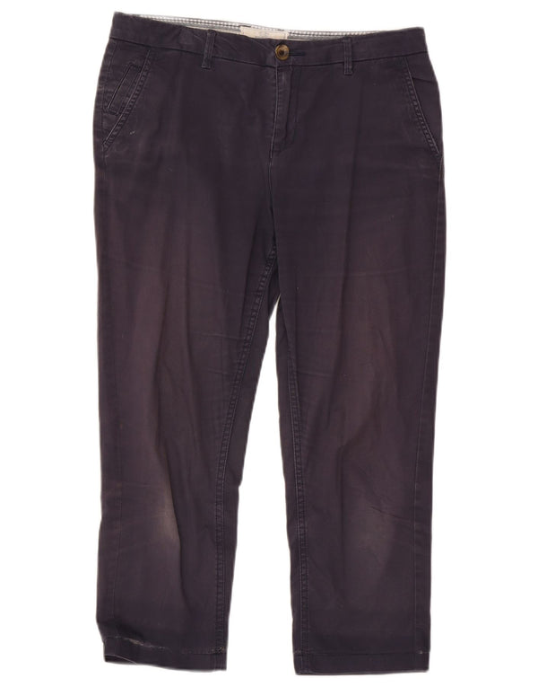 Pantaloni Capri da donna Fat Face UK 10 Small W28 L22 Cotone blu navy