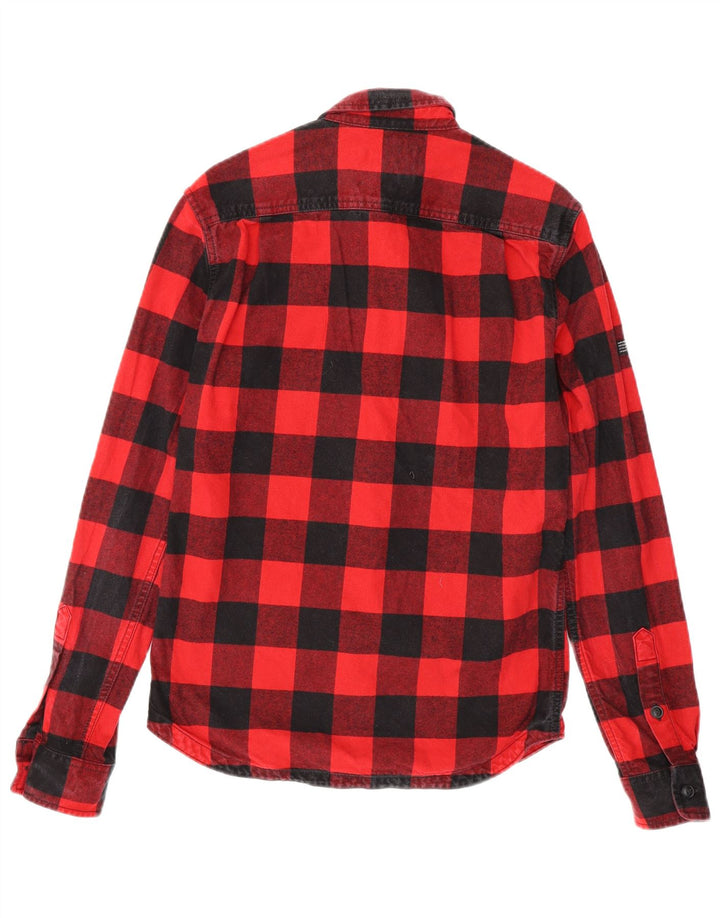 Camicia da uomo in flanella con grafica a quadri Superdry The Rookie Small Red Check