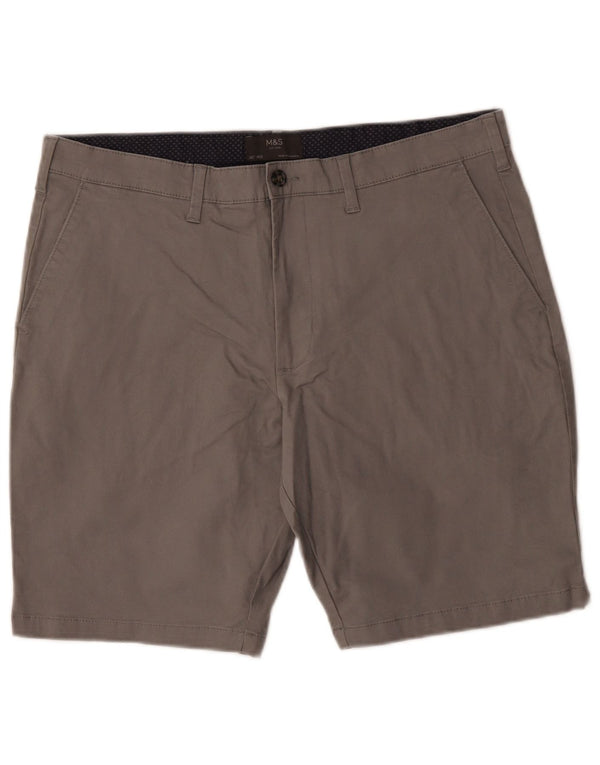 Pantaloncini chino da uomo Marks & Spencer W36 grandi in cotone grigio