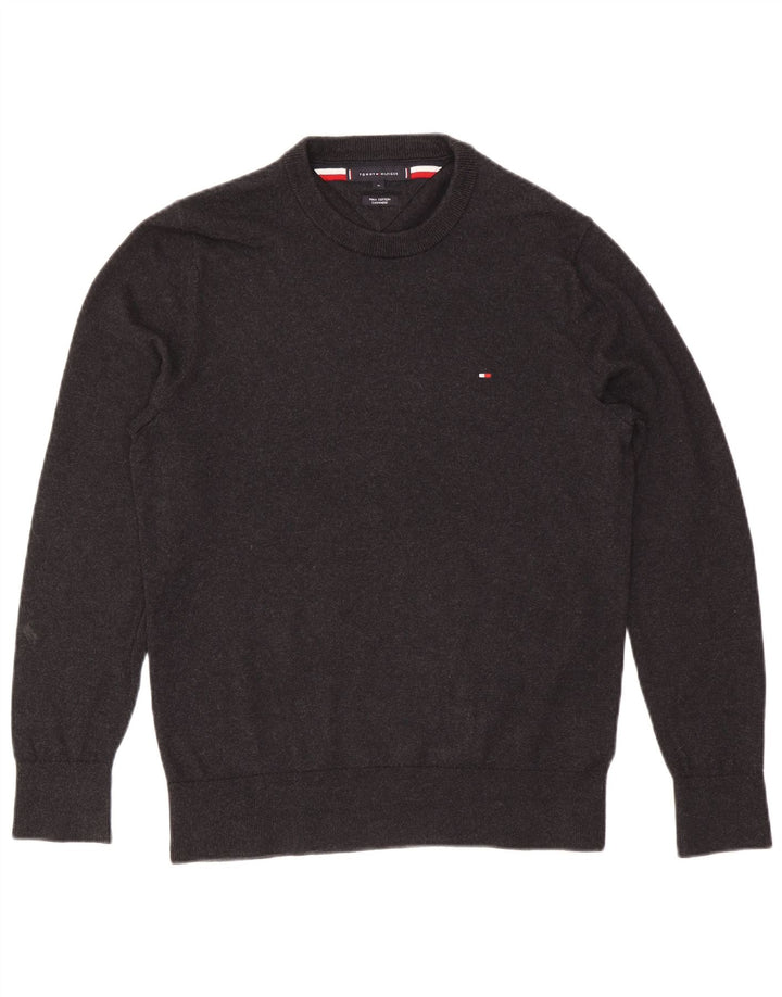 Maglione maglione girocollo da uomo Tommy Hilfiger cotone grigio medio