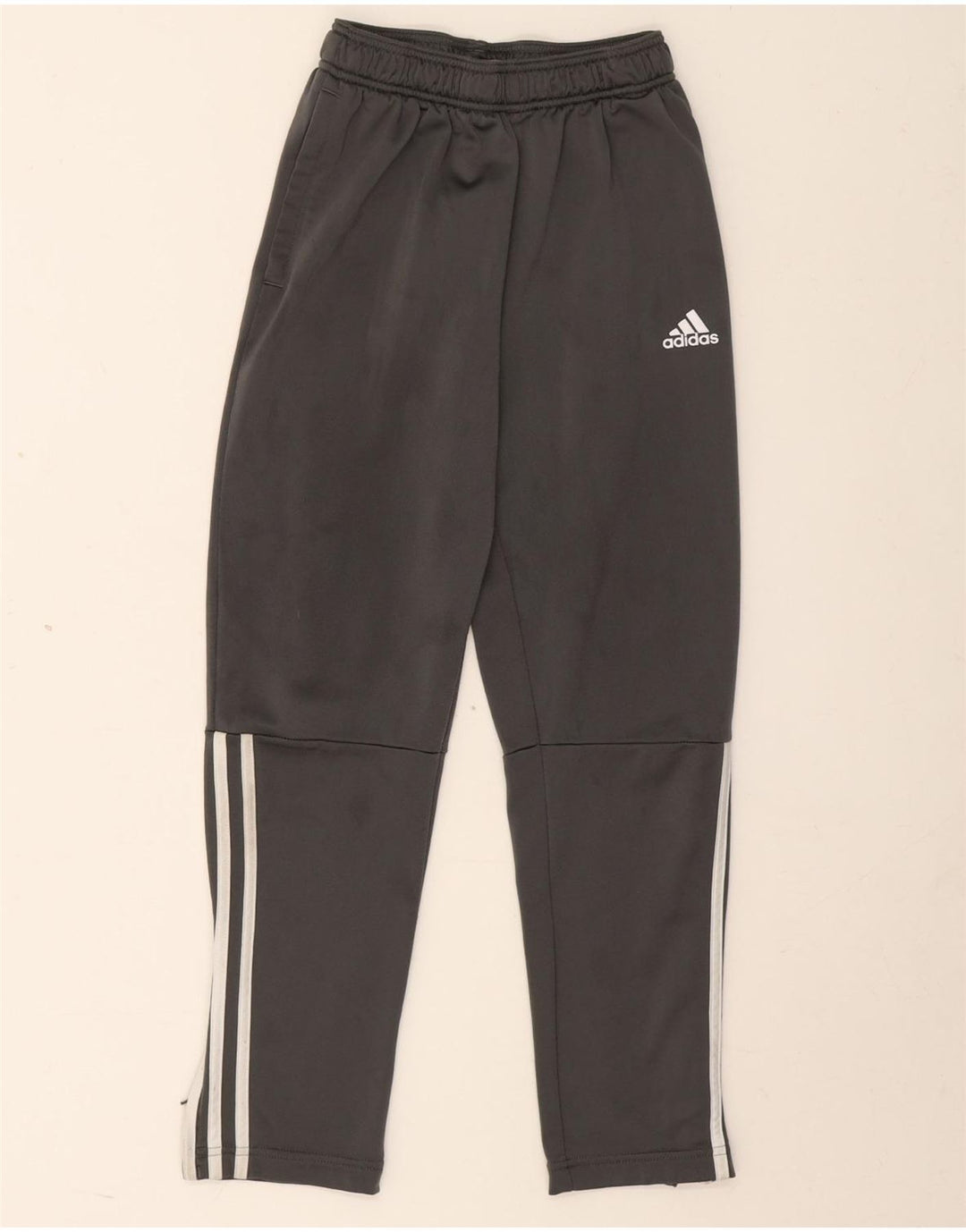 Pantaloni della tuta da ragazzo Adidas 11-12 anni in poliestere grigio