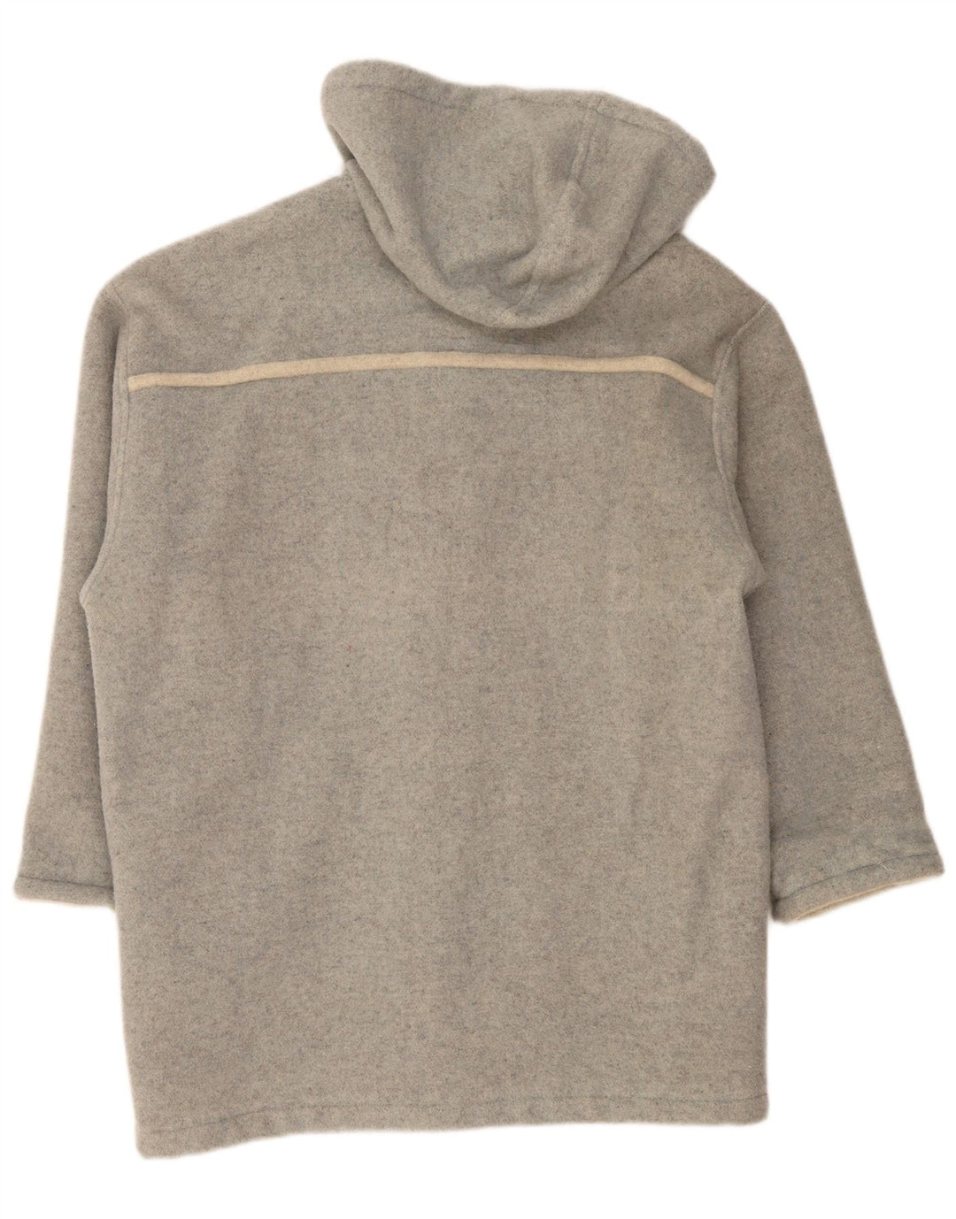 Cappotto vintage da donna con cappuccio UK 18 XL in lana grigia