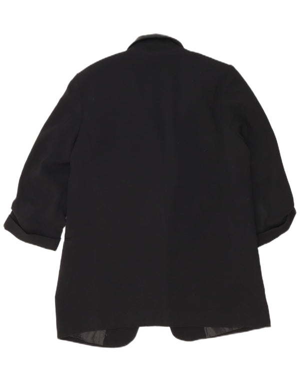 Giacca blazer aperta da donna con maniche a 3/4 Zara UK 14 media nera