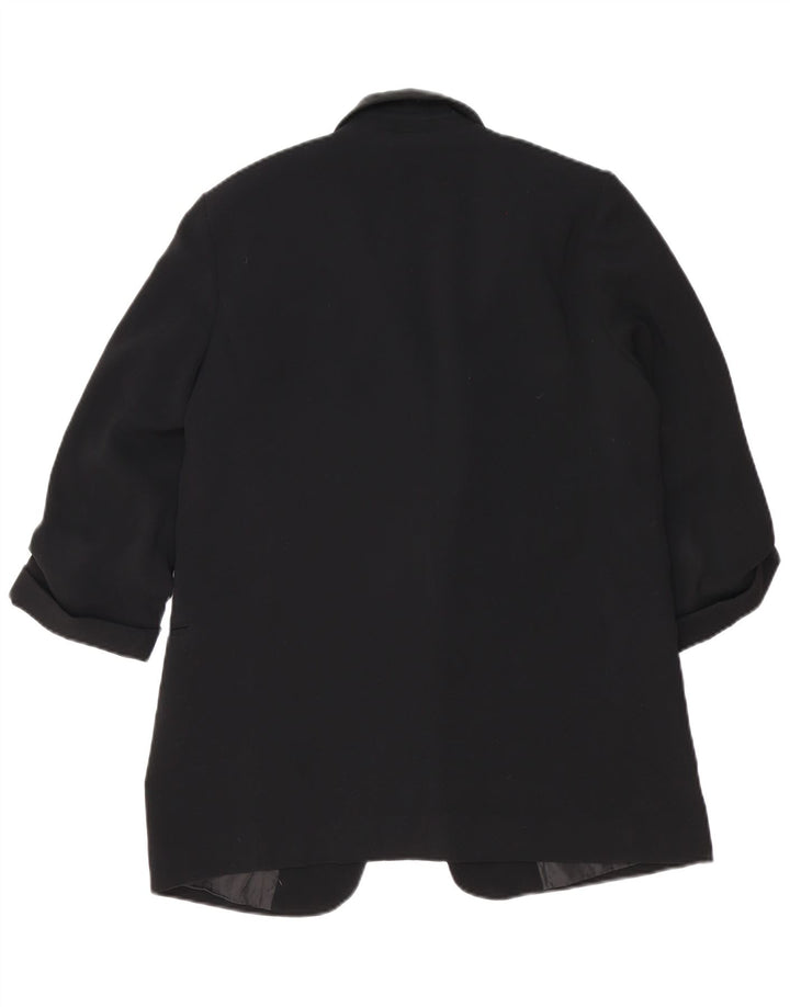 Giacca blazer aperta da donna con maniche a 3/4 Zara UK 14 media nera