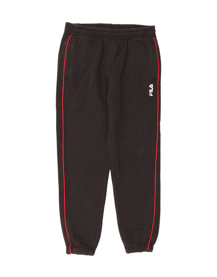 FILA Womens Tracksuit Trousers Joggers UK 14 Medium  Black Vintage Fila and Second-Hand Fila from Messina Hembry 