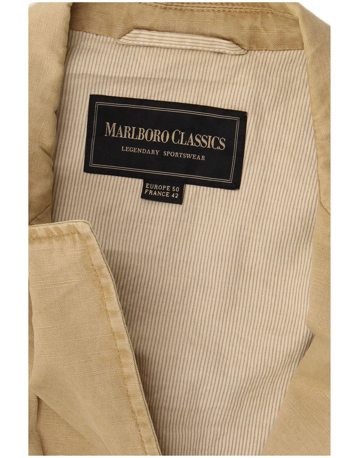 Giacca blazer a 3 bottoni da uomo Marlboro Classics EU 50 Large Beige