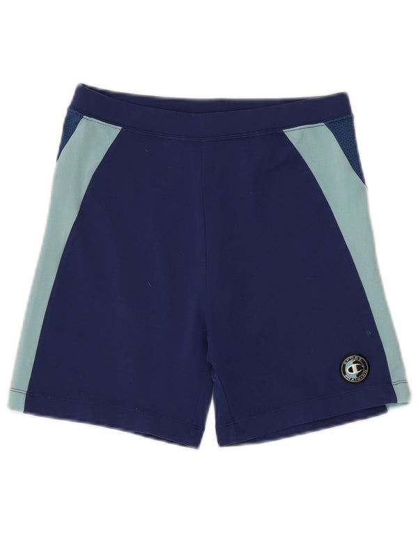 Pantaloncini sportivi CHAMPION da ragazzo 11-12 anni Large in nylon color block blu navy