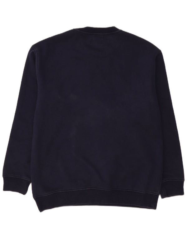 Tommy Hilfiger Uomo Felpa Maglione Grande Blu Navy Cotone