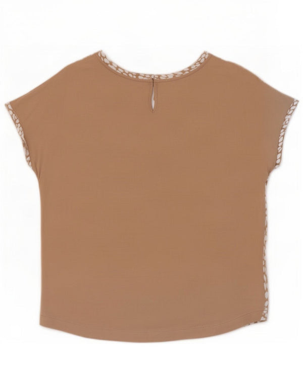 T-shirt da donna Marks & Spencer Top UK 8 piccola stampa animalier beige