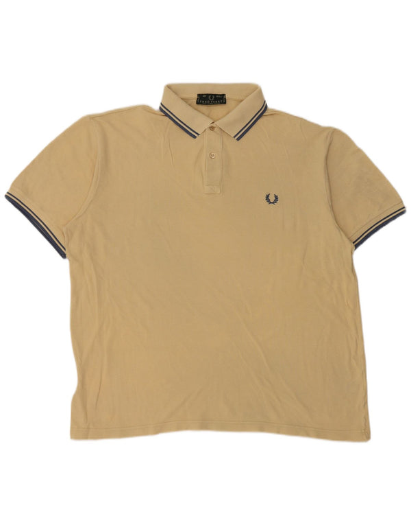 Polo da uomo Fred Perry XL in cotone giallo