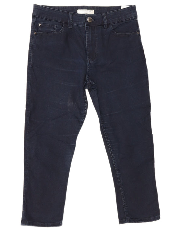 Jeans skinny Capri da donna Marks & Spencer UK 10 piccoli W29 L21 blu navy