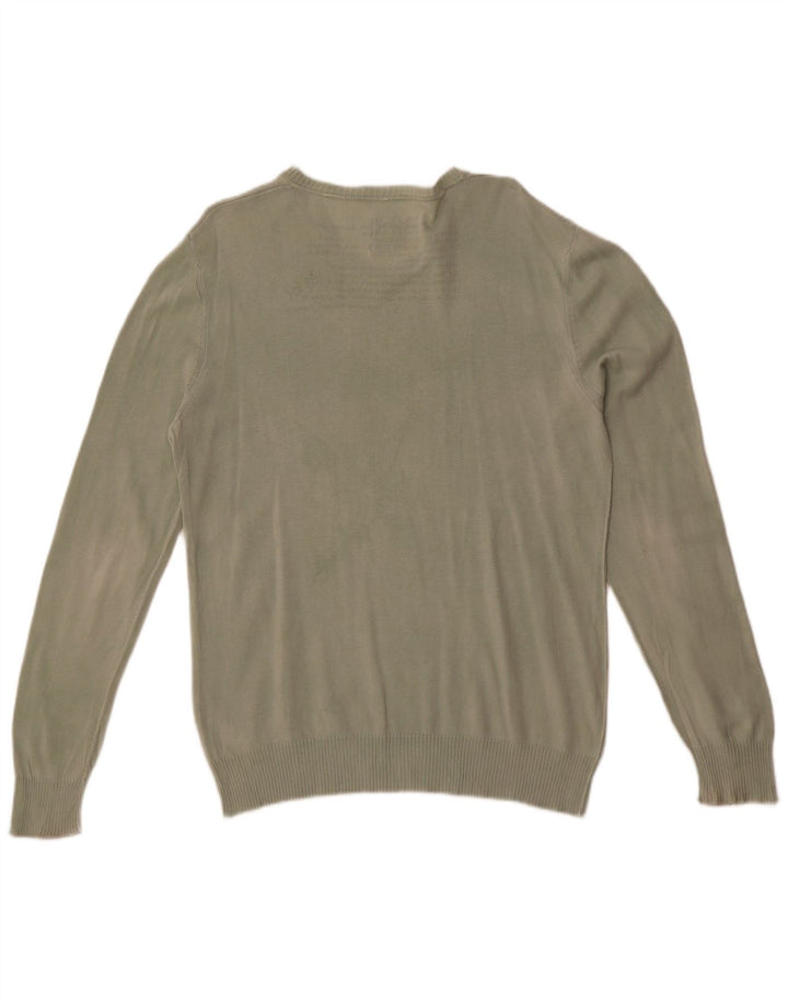 Maglione maglione da uomo con scollo a V Think Pink, grande cotone verde