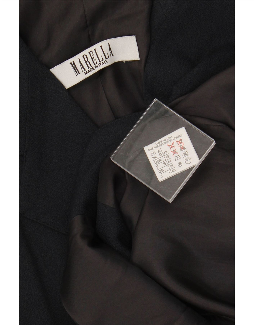 Giacca blazer da donna a 4 bottoni MARELLA UK 16 grande in viscosa blu navy