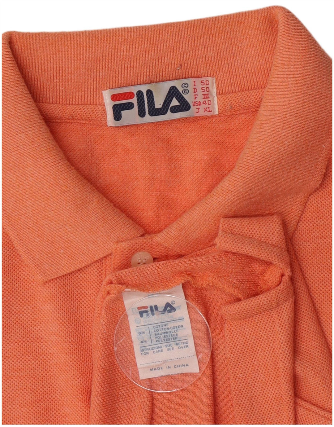 Polo Uomo Fila IT 50 Cotone Arancione Medio