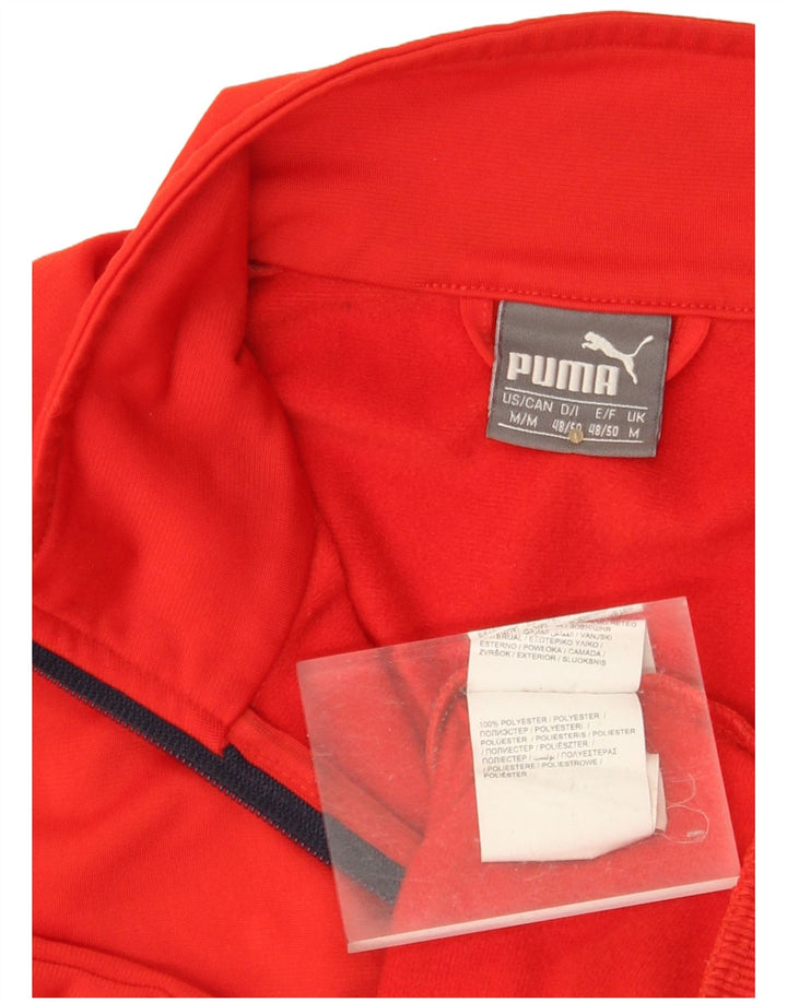 Giacca da ginnastica da uomo PUMA, colore rosso medio, in poliestere