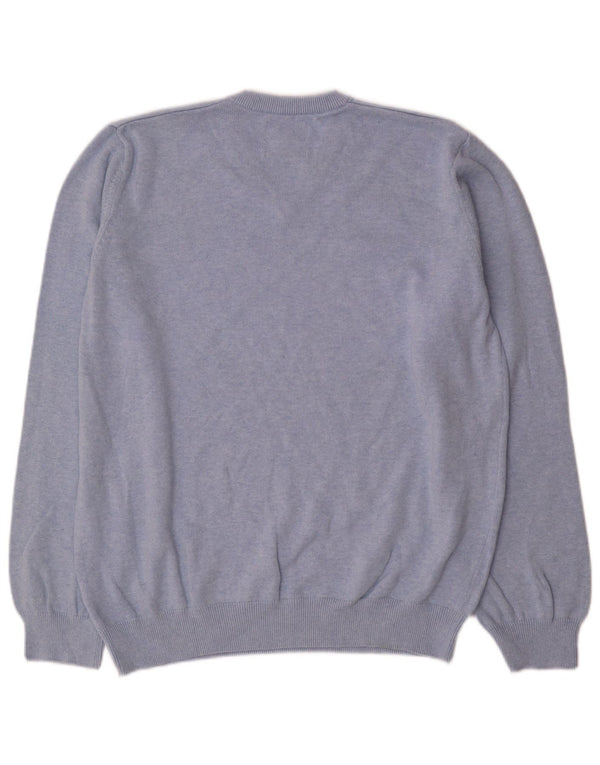 Maglione da uomo con scollo a V Marks & Spencer XL in cotone blu