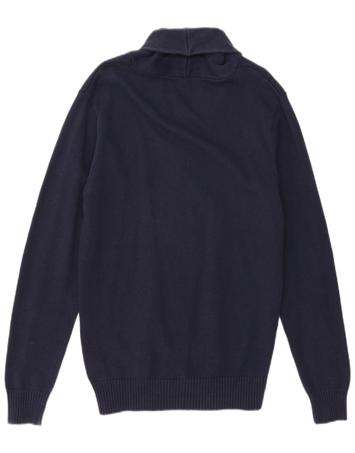 Maglione cardigan da uomo Jack & Jones grande cotone blu navy