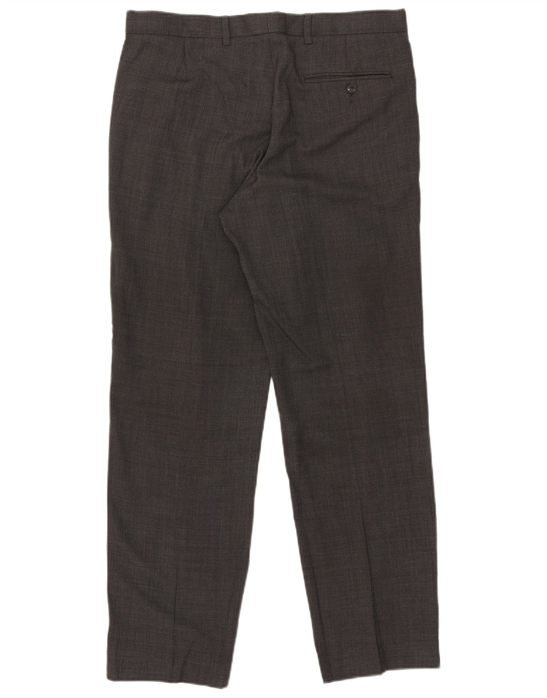Pantaloni da abito vestibilità regolare da uomo Marks & Spencer W34 L31 lana grigia