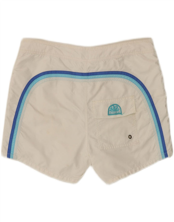 Pantaloncini da bagno da uomo Sundek grandi bianchi