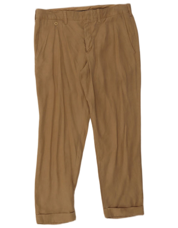 Pantaloni chino dritti da donna Ralph Lauren US 6 medi W32 L26 Beige