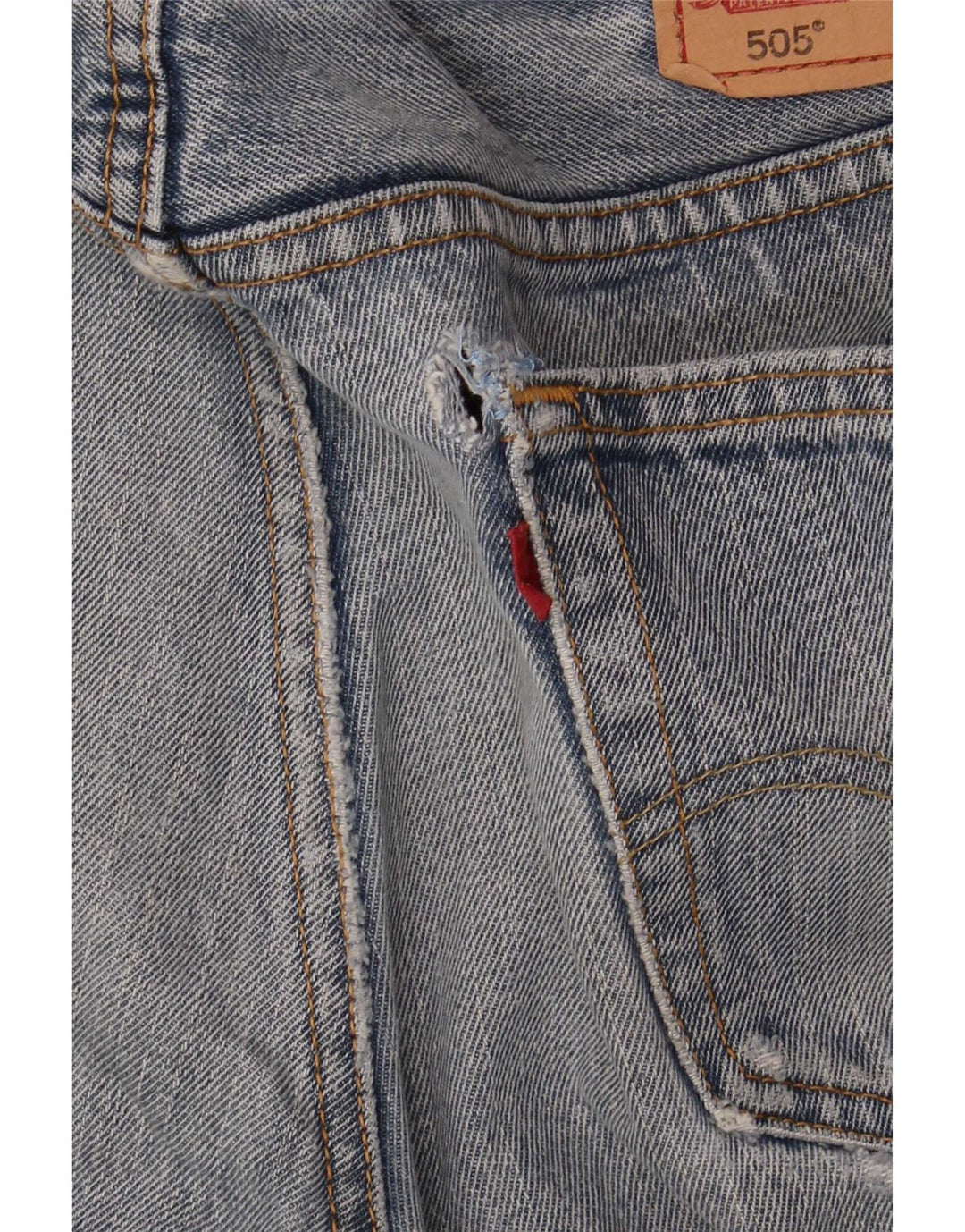 Levi's Uomo 505 Jeans dritti effetto consumato W34 L32 Cotone Blu