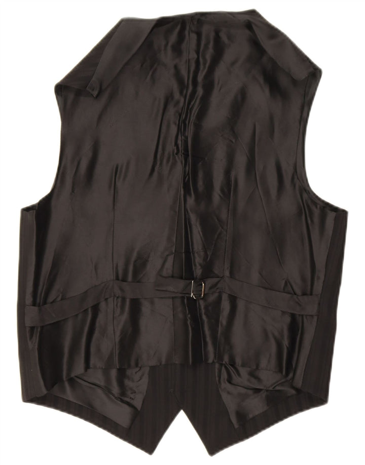 Gilet Uomo Maestrami IT 48 Medio Lana Rigata Nera
