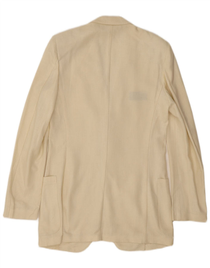 Giacca blazer da uomo a 2 bottoni Lebole UK 36 piccola bianco sporco