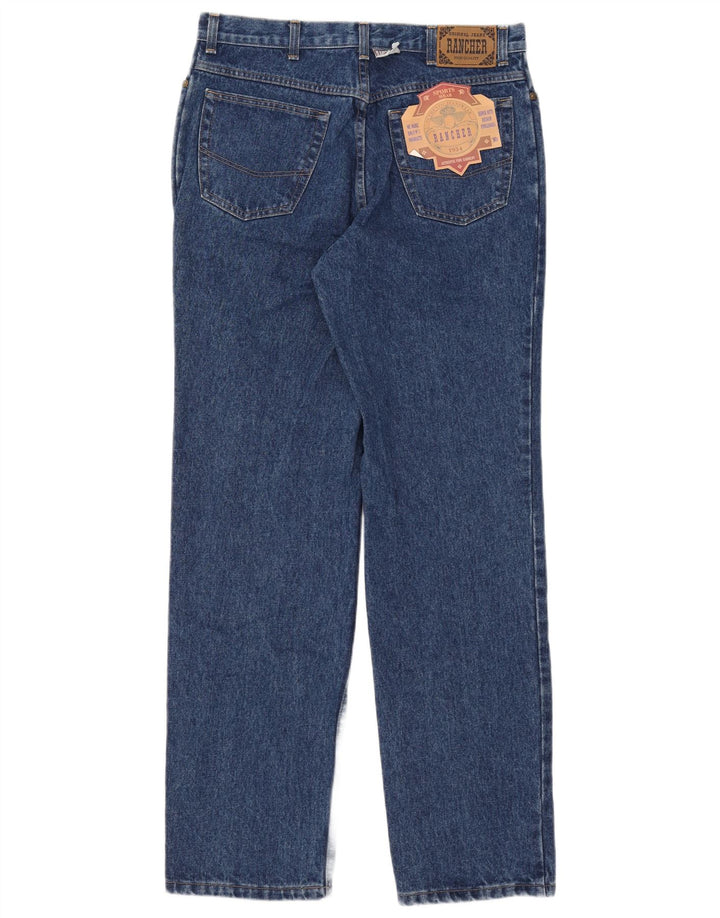 Jeans dritti da uomo Rancher W36 L34 cotone blu