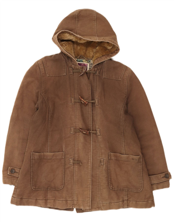 Montgomery oversize con cappuccio da donna Fat Face UK 16 grande cotone marrone