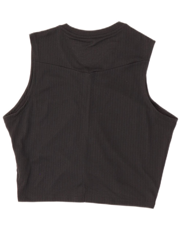 Canotta corta Nike Yoga da donna UK 18 XL poliestere nero