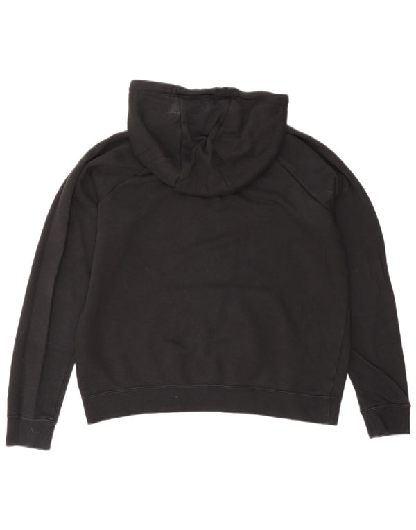 Felpa con cappuccio oversize da donna Nike UK 14 cotone medio nero