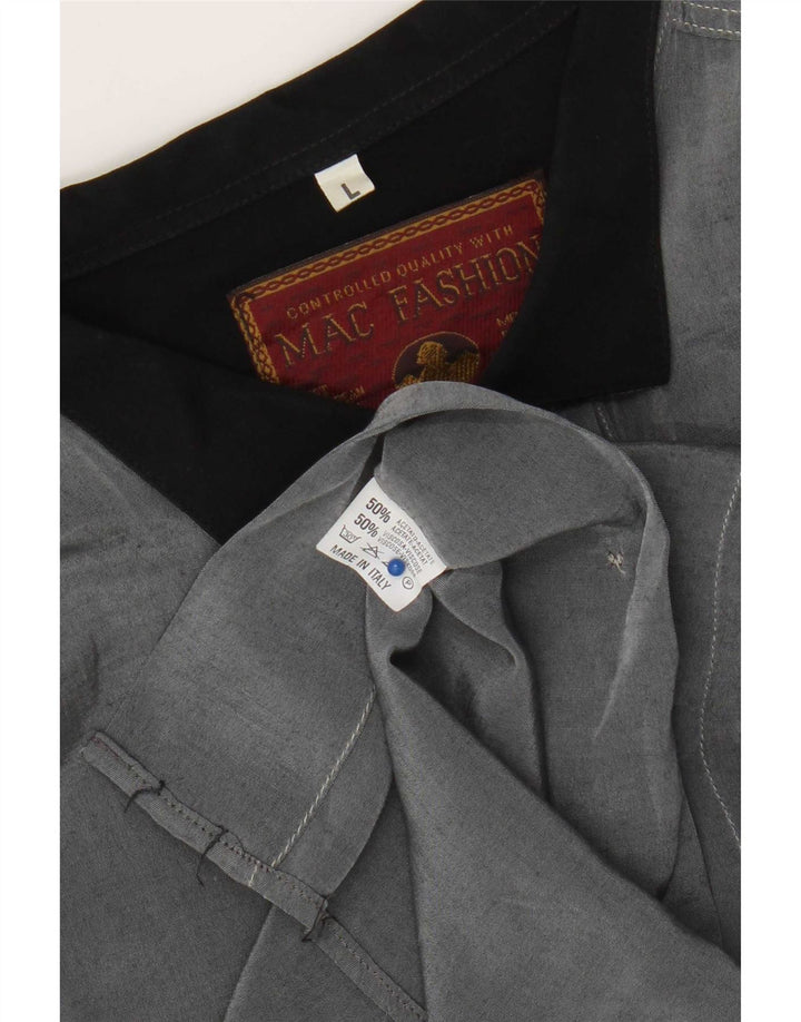 Camicia Mac Fashion Uomo Large Acetato Grigio