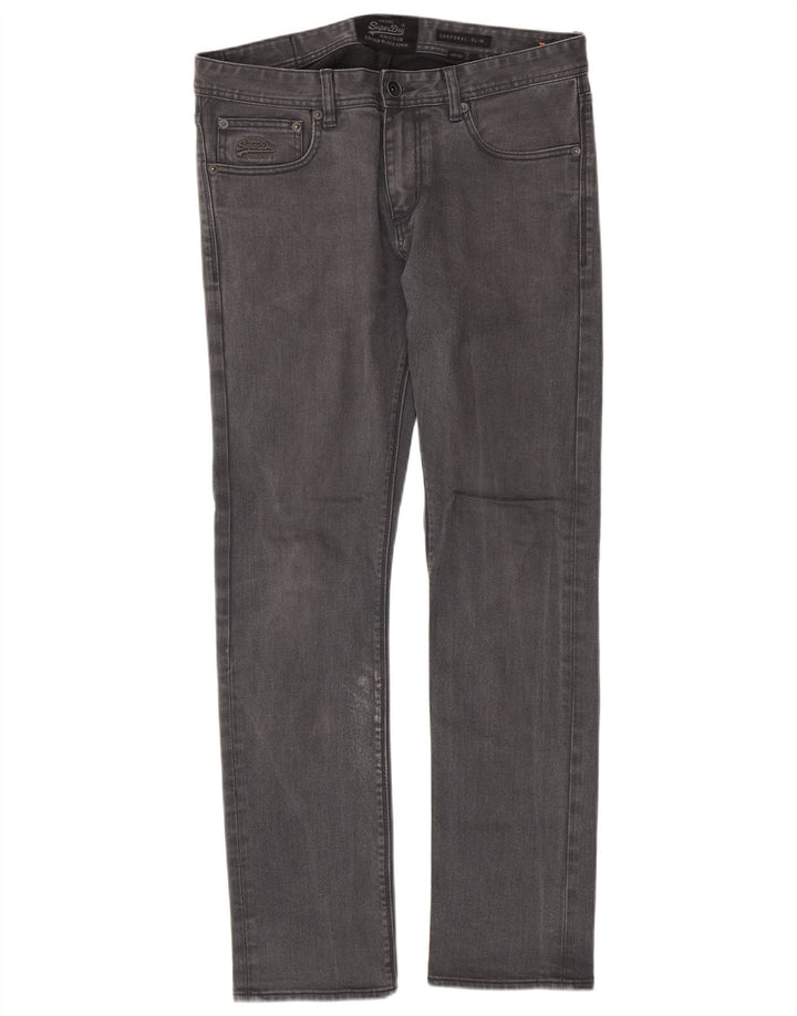 Jeans uomo corporal slim Superdry W33 L32 cotone grigio