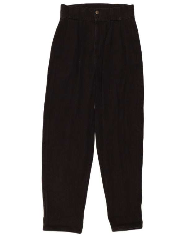 Lucy & Yak Womens High Waist Tapered Jeans W28 L30 Black