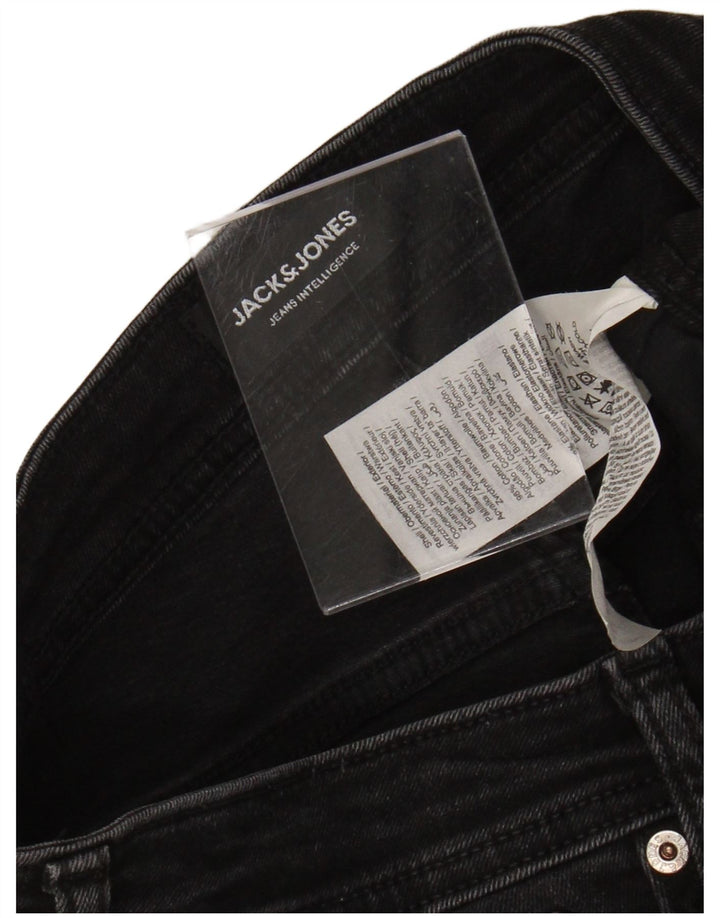 Jeans skinny effetto consumato da uomo Jack & Jones W32 L32 cotone nero