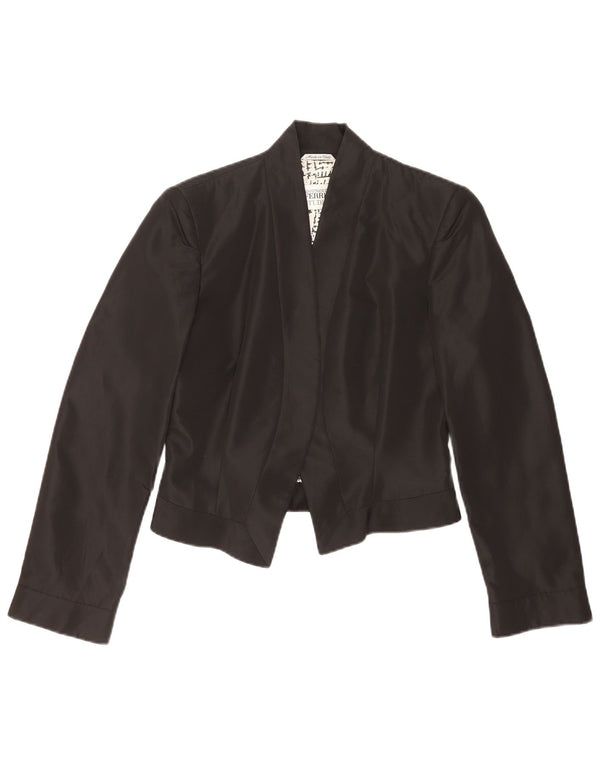 Giacca da donna Open Blazer Gianfranco Ferre UK 10 piccola acetato nero